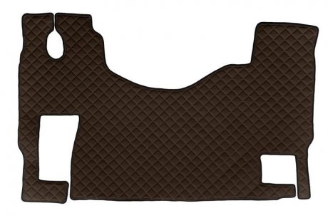 Коврик напольный, фиксированное пассажирское сиденье, полный пол, ровный пол, количество в комплекте 1 шт (материал - стеганая экокожа, цвет - коричневый) MERCEDES ACTROS MP2 / MP3 10.02- F-CORE F-CORE FL22 BROWN