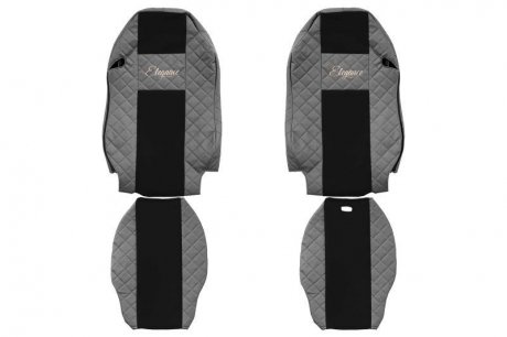 Чехлы на сиденья ELEGANCE Q (серый, стеганая экокожа/велюр) MERCEDES ACTROS MP2 / MP3 10.02- F-CORE F-CORE FX10 GRAY