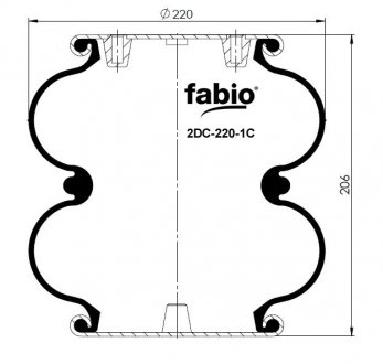 Пневморесора з металевим піддоном, FABIO 2DC-220-1C