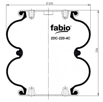 Пневморесора з металевим піддоном, FABIO 2DC-220-4C (фото 1)
