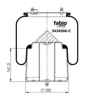 Пневморессора з металевим піддоном, FABIO 3434506-C