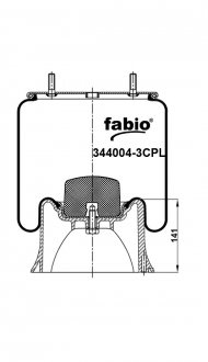 Пневморесора з пластиковим піддоном, FABIO 344004-3CPL