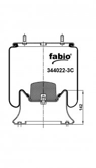 Пневморесора с металевим піддоном, FABIO 344022-3C (фото 1)