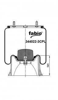 Пневморесора з пластиковим піддоном, FABIO 344022-3CPL