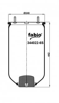Пневморесора без піддона, FABIO 344022-6S (фото 1)