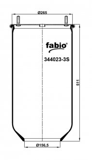 Пневморесора без піддону, FABIO 344023-3S (фото 1)
