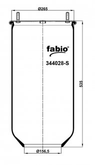 Пневморесора без піддону, FABIO 344028-S (фото 1)