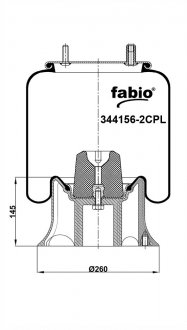 Пневморесора з пластиковим піддоном, FABIO 344156-2CPL (фото 1)