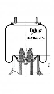 Пневморесора з пластиковим піддоном, FABIO 344156-CPL
