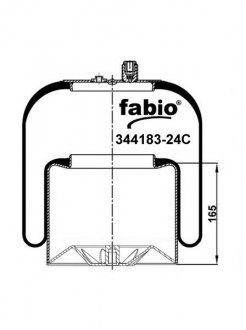 Пневморесора з металевим піддоном, FABIO 344183-24C (фото 1)