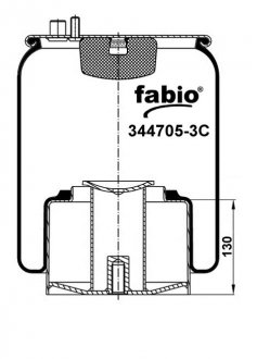 Пневморесора з металевим піддоном, FABIO 344705-3C (фото 1)