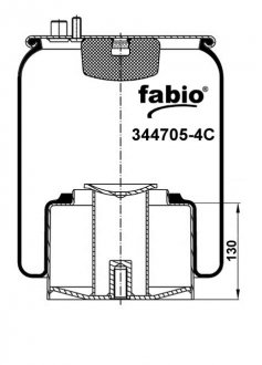 Пневморесора з металевим піддоном, FABIO 344705-4C (фото 1)