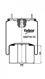 Пневморесора з металевим піддоном, FABIO 344718-1C (фото 1)