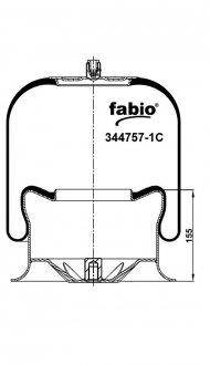 Пневморесора з металевим піддоном, FABIO 344757-1C (фото 1)