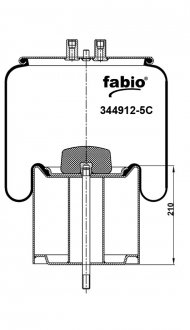 Пневморесора з металевим піддоном, FABIO 344912-5C (фото 1)