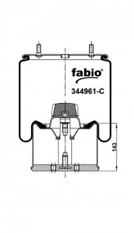 Пневморесора з металевим піддоном, FABIO 344961-C (фото 1)