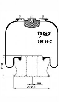 Пневморесора з металевим піддоном, FABIO 346199-C