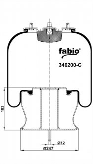 Пневморесора з металевим піддоном, FABIO 346200-C