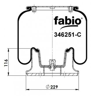 Пневморесора з металевим піддоном, FABIO 346251-C