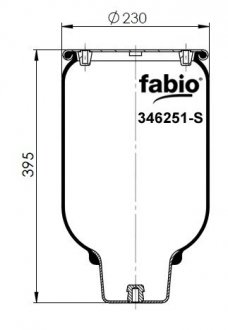 Пневморессора без поддона, FABIO 346251-S