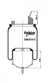 Пневморесора з металевим піддоном, FABIO 346418-C (фото 1)