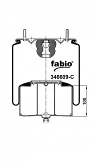 Пневморесора з металевим піддоном, FABIO 346609-C (фото 1)