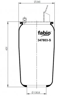 Пневморессора без піддону, FABIO 347803-S (фото 1)