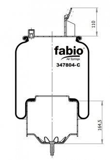 Пневморесора з металевим піддоном, FABIO 347804-C (фото 1)