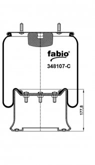 Пневморесора з металевим піддоном, FABIO 348107-C (фото 1)