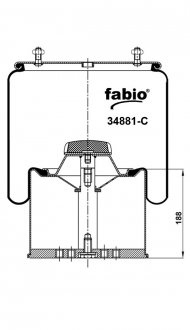 Пневморесора з металевим піддоном, FABIO 34881-C (фото 1)