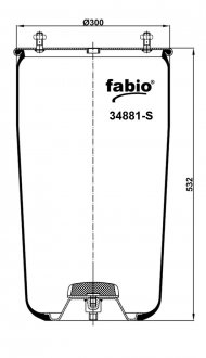 881MB Ресора пневматична FABIO 34881-S