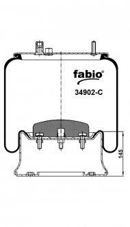 Пневморесора з металевим піддоном, FABIO 34902-C