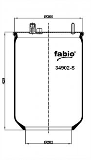 Пневморесора без піддону, FABIO 34902-S