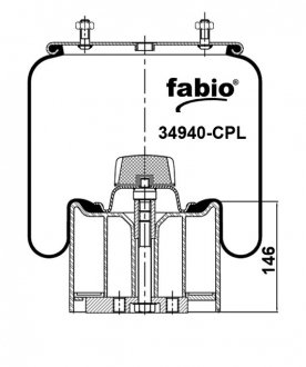 Пневморесора з пластиковим піддоном, FABIO 34940-CPL