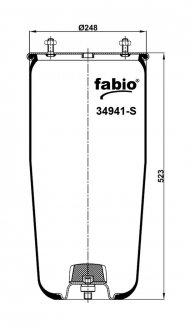 941MB Ресора пневматическая FABIO 34941-S (фото 1)