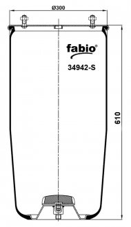 Пневморессора без піддона, FABIO 34942-S