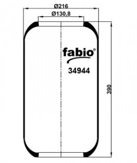 Пневморесора підвіски без склянки 944 N FABIO 34944 (фото 1)