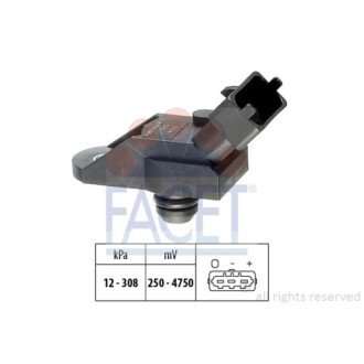 Фото автозапчастини датчик абсолютного тиску (Manifold Air Pressure Sensor, MAP sensor) FACET 10.3114