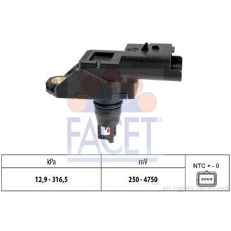 Фото автозапчастини датчик абсолютного тиску (Manifold Air Pressure Sensor, MAP sensor) FACET 10.3261