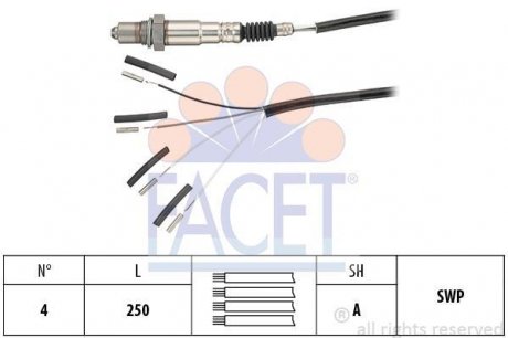 Фото автозапчасти лямбда-зонд BMW 1/3/4/5/7/X1/X3/X5 1.6-3.0 i 05- FACET 10.8235