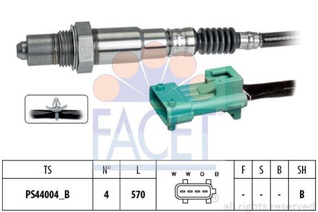 Фото автозапчастини лямбда-зонд Citroen 1.6 THP C4/C5 08-/ DS3/DS4/DS5 11-16/ Opel Astra 1.6 21-/ Peugeot 1.6 THP 207/308/408/508 06-/ 3008/5008 06-/ FACET 10.8246