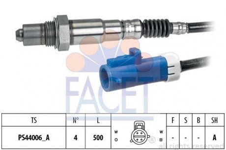 Фото автозапчастини лямбда-зонд Ford Focus, C-Max 99-. Volvo C30, S40, V50/1.6/2005-2012 FACET 108296 (фото 1)