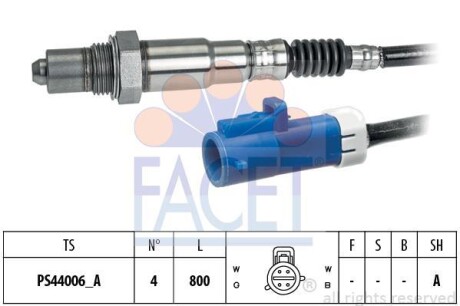 Фото автозапчасти лямбда-зонд Ford Connect 1.0 EcoBoost 13- FACET 10.8299