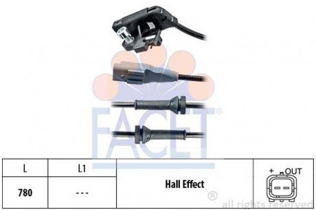 Фото автозапчасти датчик ABS FACET 210032