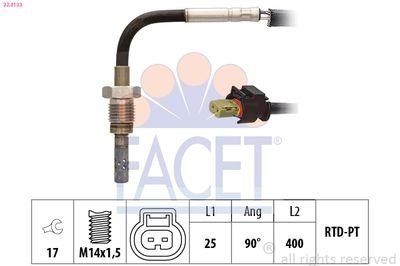 Фото автозапчасти czujnik temp. spalin FACET 220133