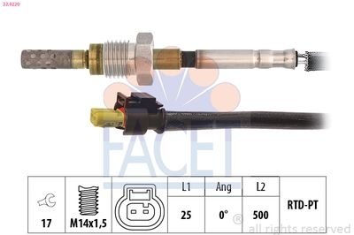 Фото автозапчасти czujnik temp. spalin FACET 220220