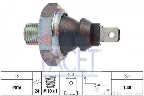Фото автозапчастини датчик тиску FACET 7.0051