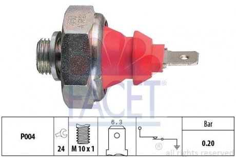 Фото автозапчасти датчик давления масла VOLVO VAG GOLF CADDY PASSAT POLO TRANSPORTER FACET 70072