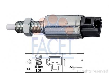 Фото автозапчасти датчик положення педалі зчеплення FACET 71287