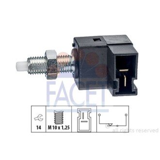 Фото автозапчастини вимикач стоп-сигналу FACET 7.1300